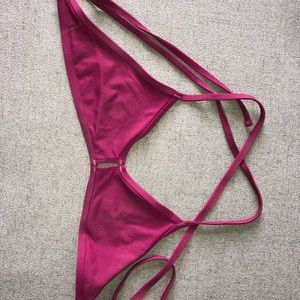 Maroon Jolyn tie back bathing suit